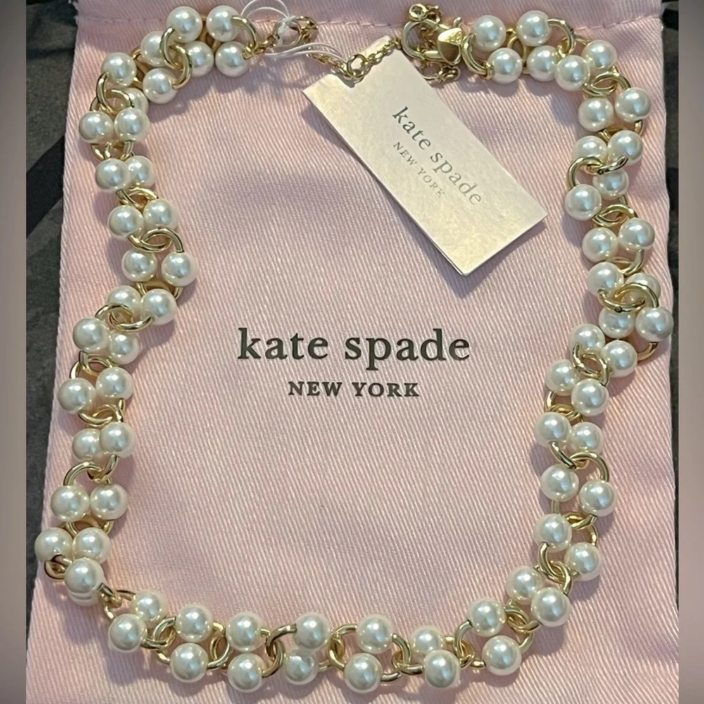 NWT Kate Spade Authentic New York White Multi Nouveau Pearls Necklace